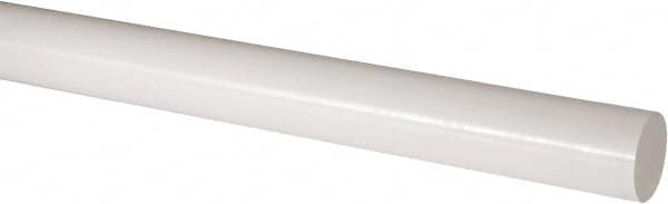 Made in USA - 4' Long, 2" Diam, Acetal Plastic Rod - Natural (Color) - A1 Tooling