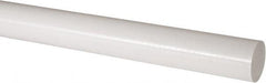 Made in USA - 4' Long, 2-1/4" Diam, Acetal Plastic Rod - Natural (Color) - A1 Tooling