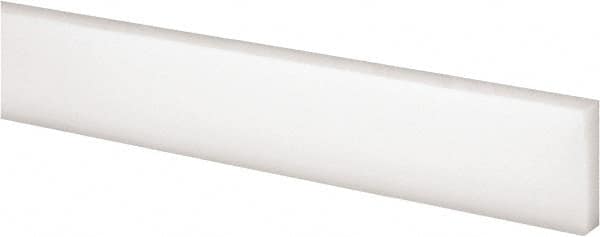 Made in USA - 4 Ft. Long x 1 Inch Wide x 1/4 Inch High, Acetal, Rectangular Plastic Bar - Natural - A1 Tooling