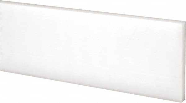 Made in USA - 2 Ft. Long x 2 Inch Wide x 1/4 Inch High, Acetal, Rectangular Plastic Bar - Natural - A1 Tooling