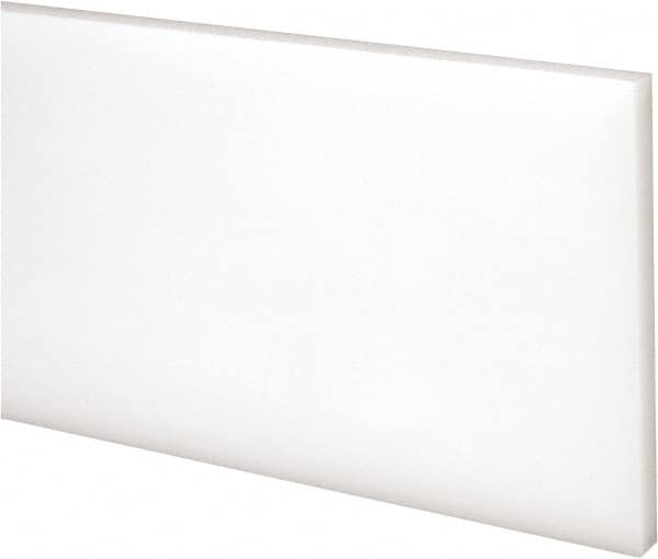 Made in USA - 2 Ft. Long x 3 Inch Wide x 1/4 Inch High, Acetal, Rectangular Plastic Bar - Natural - A1 Tooling