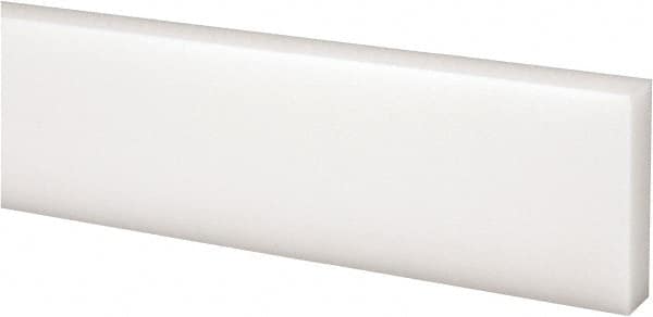 Made in USA - 1 Ft. Long x 1-1/2 Inch Wide x 3/8 Inch High, Acetal, Rectangular Plastic Bar - Natural - A1 Tooling