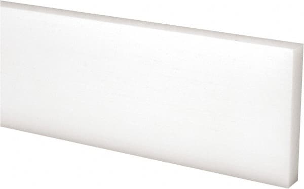 Made in USA - 2 Ft. Long x 2 Inch Wide x 3/8 Inch High, Acetal, Rectangular Plastic Bar - Natural - A1 Tooling