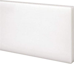 Made in USA - 4 Ft. Long x 3 Inch Wide x 3/8 Inch High, Acetal, Rectangular Plastic Bar - Natural - A1 Tooling