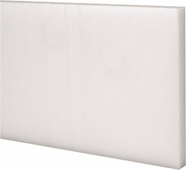 Made in USA - 4 Ft. Long x 4 Inch Wide x 3/8 Inch High, Acetal, Rectangular Plastic Bar - Natural - A1 Tooling