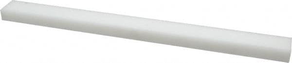 Made in USA - 1 Ft. Long x 1 Inch Wide x 1/2 Inch High, Acetal, Rectangular Plastic Bar - Natural - A1 Tooling