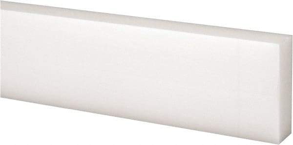 Made in USA - 2 Ft. Long x 1-1/2 Inch Wide x 1/2 Inch High, Acetal, Rectangular Plastic Bar - Natural - A1 Tooling