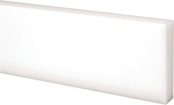 Made in USA - 1 Ft. Long x 2 Inch Wide x 1/2 Inch High, Acetal, Rectangular Plastic Bar - Natural - A1 Tooling