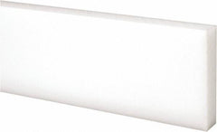 Made in USA - 4 Ft. Long x 2 Inch Wide x 1/2 Inch High, Acetal, Rectangular Plastic Bar - Natural - A1 Tooling