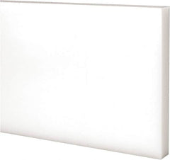 Made in USA - 2 Ft. Long x 4 Inch Wide x 1/2 Inch High, Acetal, Rectangular Plastic Bar - Natural - A1 Tooling