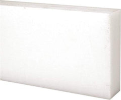 Made in USA - 4 Ft. Long x 3 Inch Wide x 1 Inch High, Acetal, Rectangular Plastic Bar - Natural - A1 Tooling