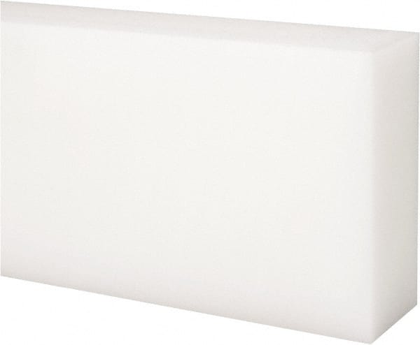 Made in USA - 4' x 3" x 1-1/4" Natural (Color) Acetal Rectangular Bar - A1 Tooling