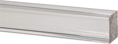 Made in USA - 6 Ft. Long x 3/8 Inch Wide x 3/8 Inch High, Acrylic, Square Plastic Bar - Extruded Acrylic, Clear - A1 Tooling