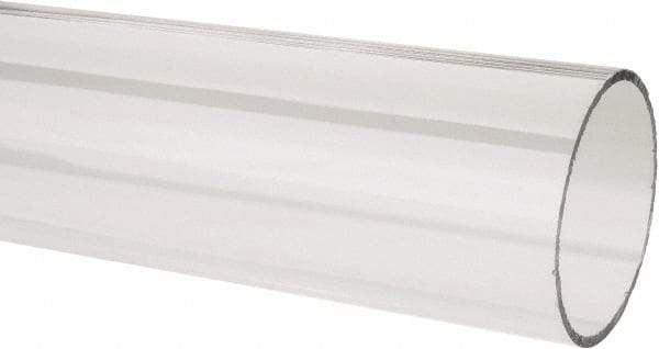 Made in USA - 3 Inch Outside Diameter x 6 Ft. Long, Plastic Round Tube - Acrylic - A1 Tooling