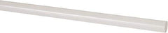 Made in USA - 8' Long, 3/8" Diam, PVDF Plastic Rod - White - A1 Tooling