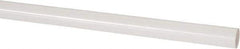 Made in USA - 4' Long, 1/2" Diam, PVDF Plastic Rod - White - A1 Tooling