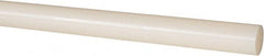 Made in USA - 8' Long, 1" Diam, Nylon 6/6 Plastic Rod - Natural (Color) - A1 Tooling