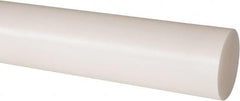 Made in USA - 1' Long, 1-7/8" Diam, Nylon 6/6 Plastic Rod - Natural (Color) - A1 Tooling