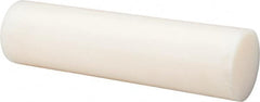 Made in USA - 4' Long, 4-3/4" Diam, Nylon 6/6 Plastic Rod - Natural (Color) - A1 Tooling