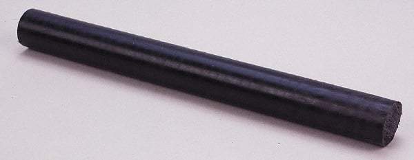 Made in USA - 4' Long, 3" Diam, Nylon 6/6 Plastic Rod - Black - A1 Tooling