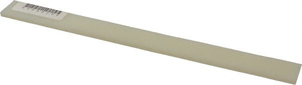 Made in USA - 1' x 1" x 3/16" Natural (Color) Nylon 6/6 Rectangular Bar - A1 Tooling