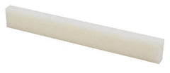 Made in USA - 4' x 2" x 3/16" Natural (Color) Nylon 6/6 Rectangular Bar - A1 Tooling