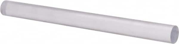 Made in USA - 4' Long, 3/4" Diam, Polycarbonate Plastic Rod - Clear - A1 Tooling