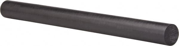 Made in USA - 4' Long, 1-1/2" Diam, Polycarbonate Plastic Rod - Black - A1 Tooling