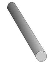 Made in USA - 2' Long, 3-1/2" Diam, Acetal (PTFE-Filled) Plastic Rod - Brown - A1 Tooling