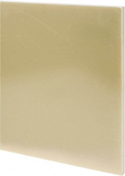 Made in USA - 1/2" Thick x 12" Wide x 2' Long, Epoxyglass Laminate (G10/F4) Sheet - Mustard Yellow, ±0.036 Tolerance - A1 Tooling