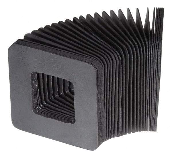 Made in USA - 0.02 Inch Thick, Polyester Square Flexible Bellows - 3 x 3 Inch Inside Square - A1 Tooling