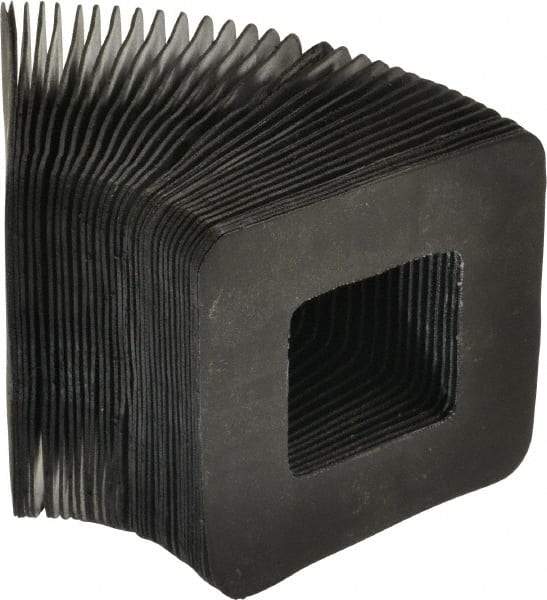 Made in USA - 0.02 Inch Thick, Polyester Square Flexible Bellows - 2 x 2 Inch Inside Square - A1 Tooling