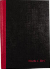 Black n Red - 96 Sheet, 5-1/2 x 8-1/2", Legal (Style) Case Bound Notebook - Black - A1 Tooling