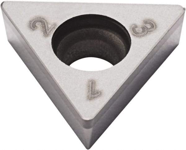 Seco - TCGW1.81.51 Grade CBN200 PCBN Turning Insert - Uncoated, 60° Triangle, 7/32" Inscr Circle, 3/32" Thick, 1/64" Corner Radius - A1 Tooling