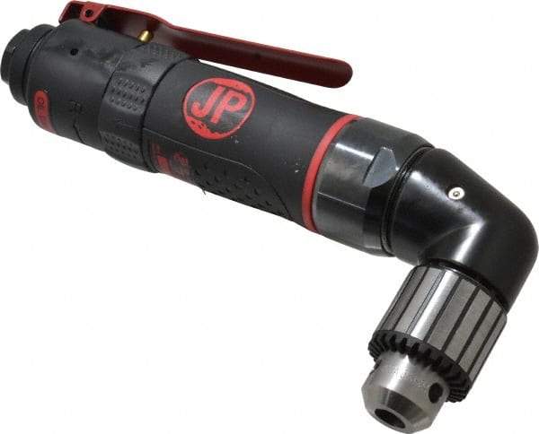 PRO-SOURCE - 3/8" Reversible Keyed Chuck - Right Angle Handle, 1,400 RPM, 4 CFM, 0.35 hp, 90 psi - A1 Tooling