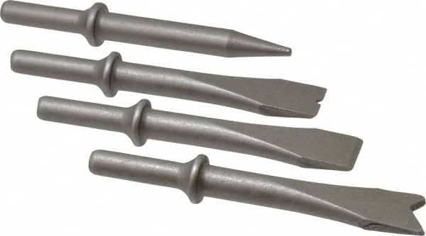 PRO-SOURCE - 5" OAL, 1-1/8" Shank Diam, Chisel Set - Round Drive, Round Shank, Alloy Steel - A1 Tooling