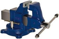 Gibraltar - 3" Jaw Width, 4" Opening Capacity, 3" Throat Depth, Ductile Iron Swivel Bench Vise - Bolt Down Base Attachment - A1 Tooling