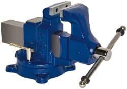 Gibraltar - 4" Jaw Width, 6-1/2" Opening Capacity, 4" Throat Depth, Ductile Iron Swivel Bench Vise - Bolt Down Base Attachment - A1 Tooling