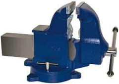 Gibraltar - 6" Jaw Width x 10" Jaw Opening Capacity, 7-1/2" Throat Depth, Bench & Pipe Combination Vise - 1/4 to 6" Pipe Capacity, Swivel Base, Bolt Down Attachment, Ductile Iron - A1 Tooling