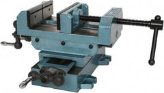 Wilton - 6" Jaw Opening Capacity x 2" Throat Depth, Horizontal Drill Press Vise - 6" Wide x 2" High Jaw, Cross Slide Base, Standard Speed, 9-1/2" OAL x 7-1/4" Overall Height, Cast Iron - A1 Tooling