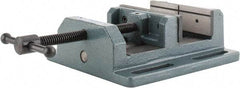 Wilton - 6" Jaw Opening Capacity x 2" Throat Depth, Horizontal Drill Press Vise - 6" Wide x 2" High Jaw, Stationary Base, Standard Speed, 8-1/2" OAL x 3.56" Overall Height, Cast Iron - A1 Tooling