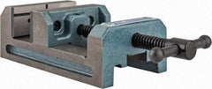 Wilton - 4" Jaw Opening Capacity x 1-1/2" Throat Depth, Horizontal Drill Press Vise - 4" Wide x 1-1/2" High Jaw, Stationary Base, Standard Speed, 7-5/16" OAL x 2-3/4" Overall Height, Cast Iron - A1 Tooling