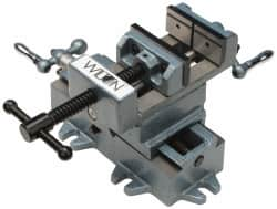 Wilton - 3" Jaw Opening Capacity x 1-1/8" Throat Depth, Horizontal Drill Press Vise - 3" Wide x 1-1/8" High Jaw, Cross Slide Base, Standard Speed, 6" OAL x 5-5/8" Overall Height, Cast Iron - A1 Tooling