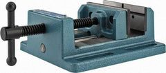 Wilton - 4" Jaw Opening Capacity x 1-1/2" Throat Depth, Horizontal Drill Press Vise - 4" Wide x 1-1/2" High Jaw, Stationary Base, Standard Speed, 6" OAL x 2.88" Overall Height, Cast Iron - A1 Tooling