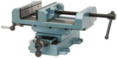 Wilton - 8" Jaw Opening Capacity x 2" Throat Depth, Horizontal Drill Press Vise - 8" Wide x 2" High Jaw, Cross Slide Base, Standard Speed, 11" OAL x 7-1/4" Overall Height, Cast Iron - A1 Tooling