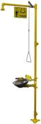 Bradley - 1-1/4" Inlet, 26 GPM shower Flow, Drench shower, Eye & Face Wash Station - Bowl, Triangular Pull Rod & Push Flag Activated, Galvanized Steel Pipe, Plastic Shower Head, 3 GPM Bowl Flow, Corrosion Resistant, Top or Mid Supply - A1 Tooling