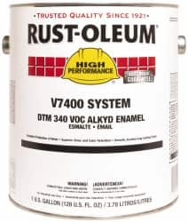 Rust-Oleum - 1 Gal White High Gloss Finish Alkyd Enamel Paint - 230 to 425 Sq Ft per Gal, Interior/Exterior, Direct to Metal, <340 gL VOC Compliance - A1 Tooling