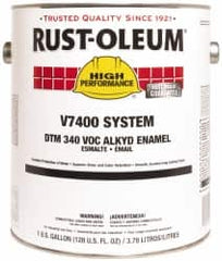 Rust-Oleum - 1 Gal White High Gloss Finish Alkyd Enamel Paint - 230 to 425 Sq Ft per Gal, Interior/Exterior, Direct to Metal, <340 gL VOC Compliance - A1 Tooling