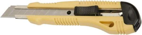 Ability One - Snap Utility Knife - 5-5/8" Steel Blade, Yellow Steel Handle - A1 Tooling