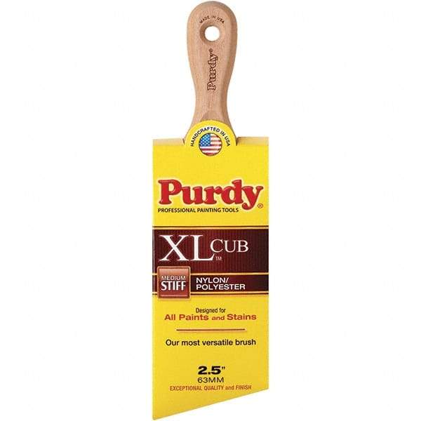 Purdy - 2-1/2" Angled Nylon/Polyester General Purpose Paint Brush - 2-15/16" Bristle Length, 3-4/5" Wood Short Handle - A1 Tooling